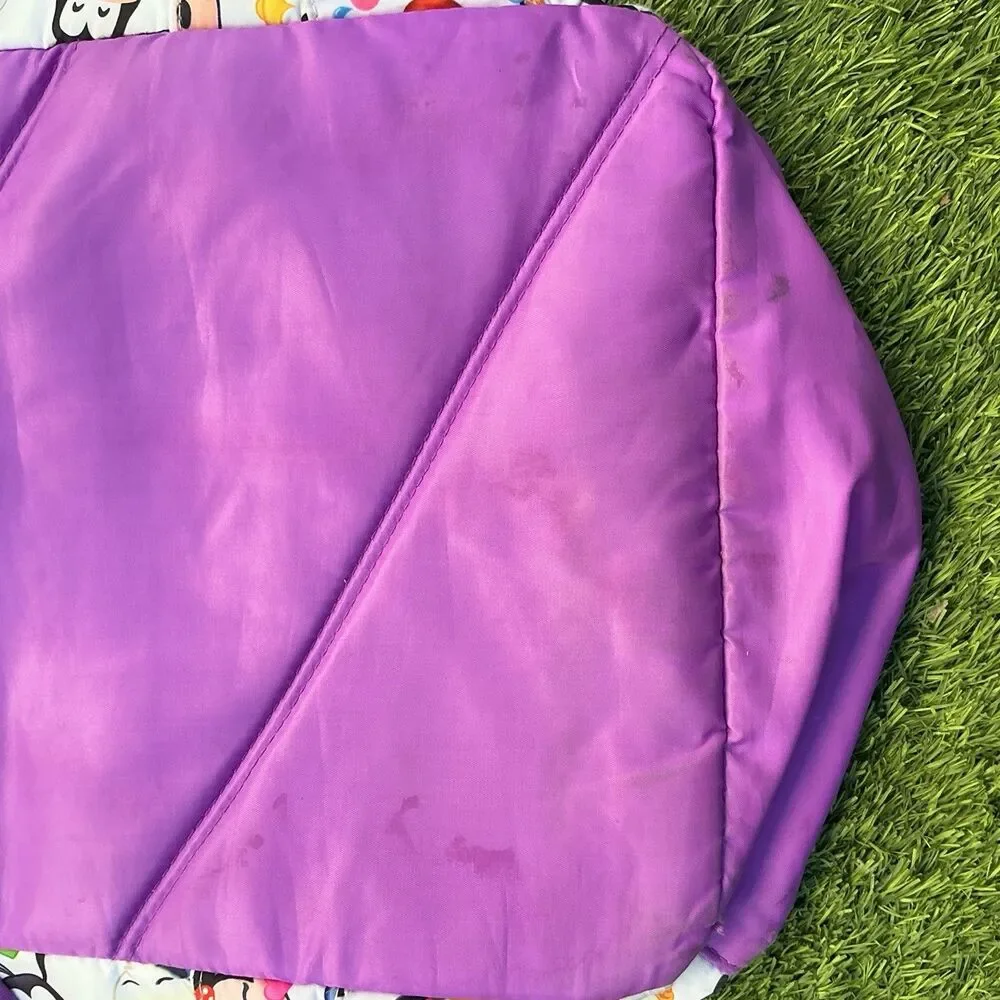 Disney Emoji Mickey Minnie Donald Goofy Pluto Backpack Purple White School Bag